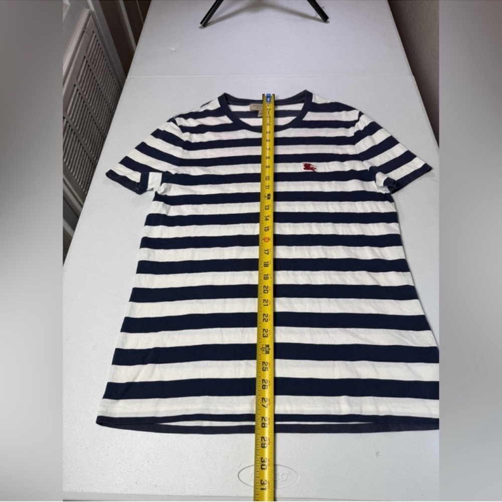 Burberry Signature Logo Striped T-Shirt - White T-Shirts, Clothing Sz L USED - Picture 8 of 9